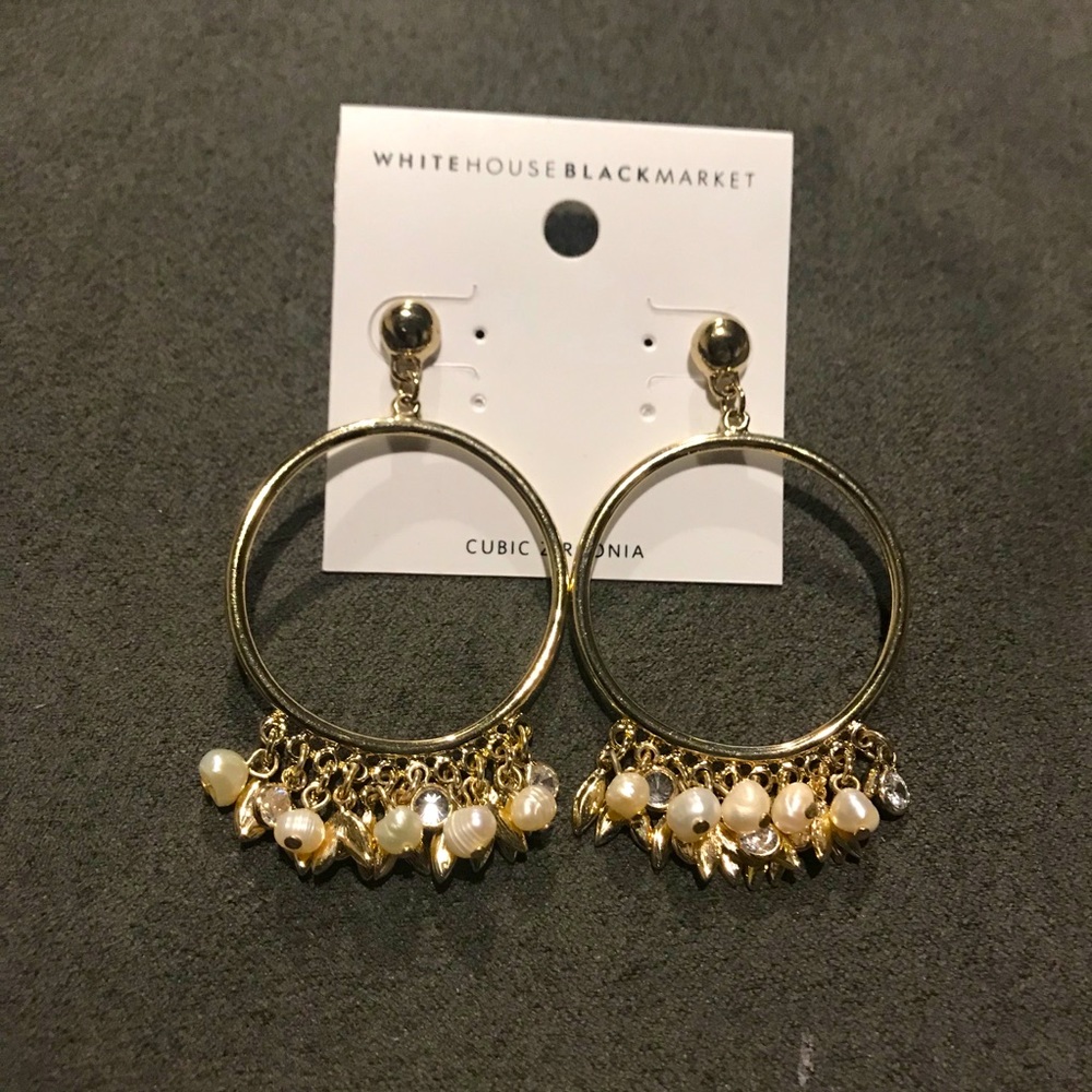 WHBM hoop earrings with charms